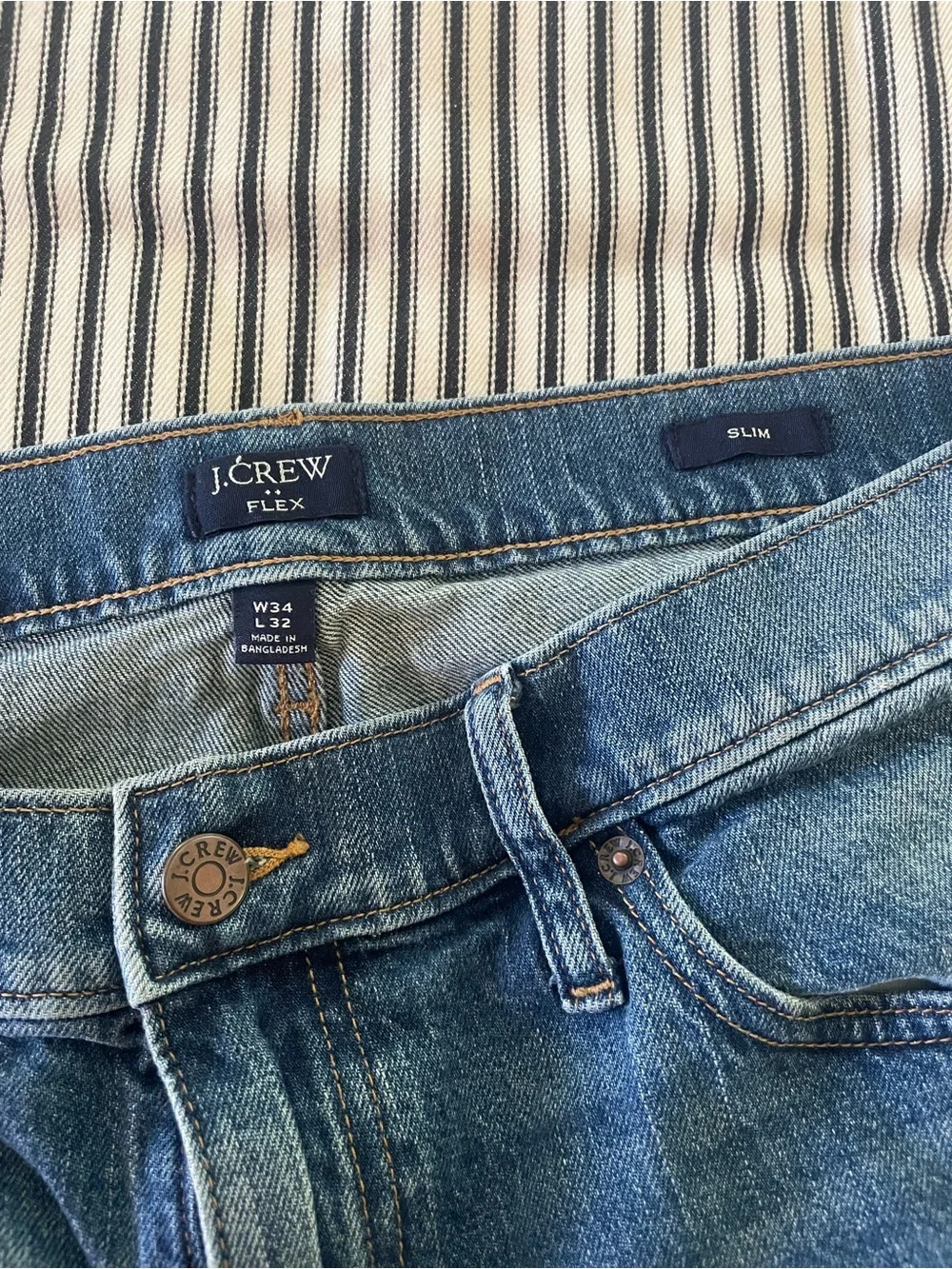 J. Crew Men’s Straight-Leg Jeans in Classic Blue Wash 34x28.